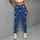Blue Starry Sky Stripes for Everyday Training, Running, and Active Women on the Move Leggings - 4