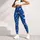 Blue Starry Sky Stripes for Everyday Training, Running, and Active Women on the Move Leggings - 6