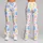 Pastel Colorful Paw Prints for Yoga, Pilates, and Everyday Activewear Leggings - 9