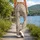 Ivory Terracotta Meadow Blossoms for Yoga, Running And Everyday Activewear Leggings - 12