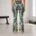 Teal Paisley and Polka Dot Motifs for Yoga, Travel and Everyday Activewear Style Leggings - 10