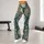 Teal Paisley and Polka Dot Motifs for Yoga, Travel and Everyday Activewear Style Leggings - 11