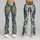 Teal Paisley and Polka Dot Motifs for Yoga, Travel and Everyday Activewear Style Leggings - 9