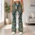Teal Paisley and Polka Dot Motifs for Yoga, Travel and Everyday Activewear Style Leggings - 12