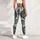 Teal Paisley and Polka Dot Motifs for Yoga, Travel and Everyday Activewear Style Leggings - 4