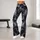 Charcoal Silver Vortex Swirls for Yoga, Pilates, and Everyday Active Lifestyle Wear Leggings - 10