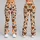 Orange Cocoa Animal Hearts for Playful Weekend Wellness and Everyday Style Leggings - 9