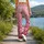 Pink Ombré Wildflower Blooms for Yoga, Running and Everyday Fitness Leggings - 12