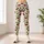 Ivory Red Cherry and Green Leaf Motif for Cheerful Everyday Activewear Leggings - 4