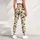 Ivory Red Cherry and Green Leaf Motif for Cheerful Everyday Activewear Leggings - 6