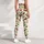 Ivory Red Cherry and Green Leaf Motif for Cheerful Everyday Activewear Leggings - 4