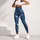 Dusty Blue and Ivory Star Motifs for Everyday Movement, Studio Sessions, and Weekend Wear Leggings - 4