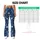Dusty Blue and Ivory Star Motifs for Everyday Movement, Studio Sessions, and Weekend Wear Leggings - 7