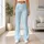 Aqua And White Starry Sky Motif For Everyday Fitness And Relaxed Casual Wear For Women Leggings - 12