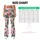 Coral Flamingo Stripes for Tropical Fitness Style and Playful Everyday Wear for Women Leggings - 7