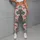 Coral Flamingo Stripes for Tropical Fitness Style and Playful Everyday Wear for Women Leggings - 6