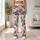 Coral Flamingo Stripes for Tropical Fitness Style and Playful Everyday Wear for Women Leggings - 11