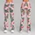 Coral Flamingo Stripes for Tropical Fitness Style and Playful Everyday Wear for Women Leggings - 9