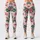 Coral Flamingo Stripes for Tropical Fitness Style and Playful Everyday Wear for Women Leggings - 1
