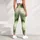 Sage Green Ink Wash Marbling for Yoga, Pilates and Everyday Wellness for Women Leggings - 6