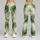 Sage Green Ink Wash Marbling for Yoga, Pilates and Everyday Wellness for Women Leggings - 9