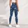 Navy Blue Wildflower Sprigs for Studio Training and Everyday Movement, Women's Activewear Leggings - 6