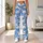 Playful White Sheep on Sky Blue for Yoga, Running and Everyday Fitness Wear for Women Leggings - 12