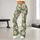 Sage Green Daisy Blooms for Outdoor Yoga and Running, Cheerful Nature Lover Style Leggings - 10