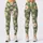 Sage Green Daisy Blooms for Outdoor Yoga and Running, Cheerful Nature Lover Style Leggings - 3