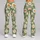Sage Green Daisy Blooms for Outdoor Yoga and Running, Cheerful Nature Lover Style Leggings - 9