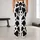 Black and White Cowhide Motifs for Country Fitness and Everyday Activewear Style Leggings - 10