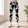 Black and White Cowhide Motifs for Country Fitness and Everyday Activewear Style Leggings - 4