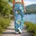 Sky Blue Daisy Blooms for Yoga, Pilates, and Everyday Springtime Style for Women Leggings - 12
