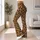 Tan and Black Leopard Spots for Studio Yoga and Everyday Activewear Style for Women Leggings - 12