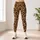 Tan and Black Leopard Spots for Studio Yoga and Everyday Activewear Style for Women Leggings - 4