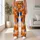 Playful Blue And Cream Cats On Tangerine For Yoga Sessions And Everyday Activewear Leggings - 11