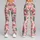 Elegant Pink Flamingos with Blush Stripes for Yoga, Running, and Everyday Activewear Leggings - 9