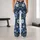 Blue Wildflowers With Golden Centers for Yoga and Everyday Wellness Leggings - 10