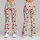 Red Cherry Motif on Cream for Yoga, Running and Everyday Activewear Leggings - 9