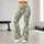 Sage Green Chrysanthemum Florals for Yoga Pilates and Everyday Wear Leggings - 10