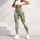 Sage Green Chrysanthemum Florals for Yoga Pilates and Everyday Wear Leggings - 4