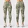 Sage Green Chrysanthemum Florals for Yoga Pilates and Everyday Wear Leggings - 3