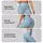 Pink Rose Sprigs on Aqua for Fresh Casual Everyday Style and Spring Outings Leggings - 8