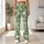 Sage Green Daisies for Spring Fitness and Everyday Activewear Style Leggings - 11
