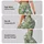Sage Green Daisies for Spring Fitness and Everyday Activewear Style Leggings - 2