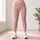Blush Pink Ivory Botanical Sprigs for Yoga, Pilates and Everyday Activewear Leggings - 4