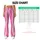 Pink Vertical Stripes for Yoga, Pilates, and Everyday Studio-to-Street Style Leggings - 7