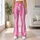 Pink Vertical Stripes for Yoga, Pilates, and Everyday Studio-to-Street Style Leggings - 12