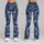 Blue Gray Camouflage Activewear Style for Gym Training and Outdoor Fitness Leggings - 9