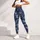 Blue Gray Camouflage Activewear Style for Gym Training and Outdoor Fitness Leggings - 5